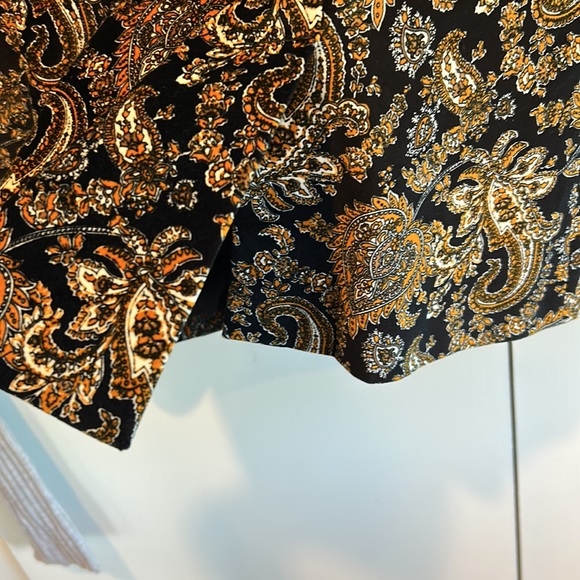 NWOT Velveteen Blazer MICHAEL KORS Black/Marigold/Ivory some stretch & fitted - Picture 8 of 13